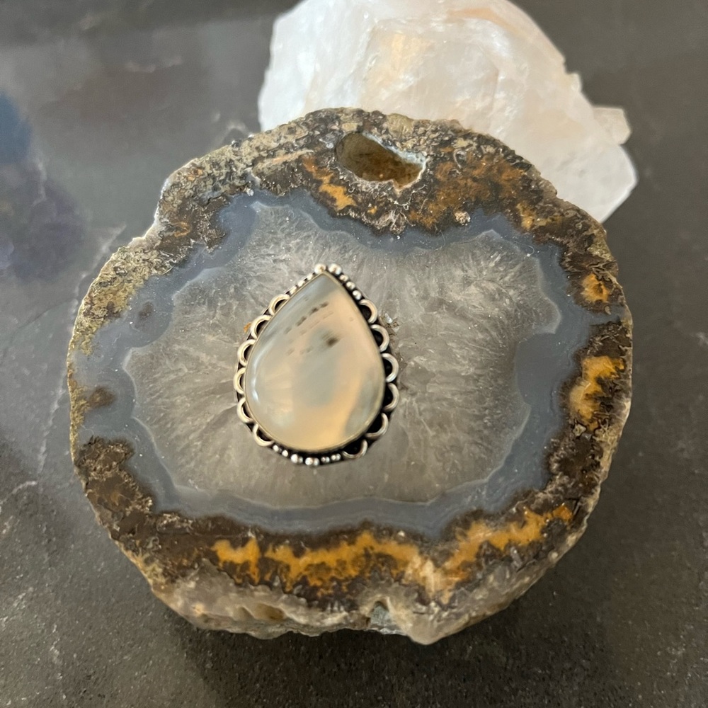 Rutilated quartz ring size 10